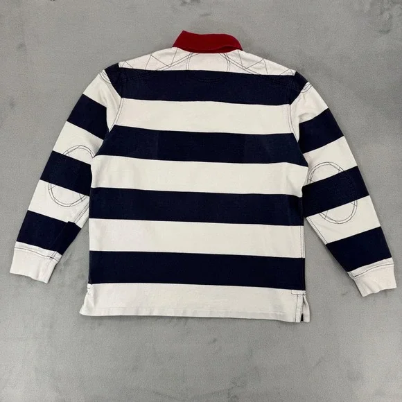 Vintage Polo Ralph Lauren Mens Rugby Shirt Striped Great Britain 1934 Size Large - Picture 6 of 12